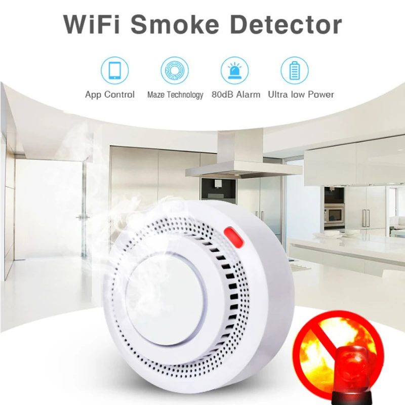 1/2Pcs WiFi Smoke Alarm Fire Protection Smoke Detector Smokehouse Combination Fire Alarm Home Security System Firefighters
1/2Pcs WiFi Smoke Alarm Fire Protection Smoke Detector Smokehouse Combination Fire Alarm Home Security System Firefighters