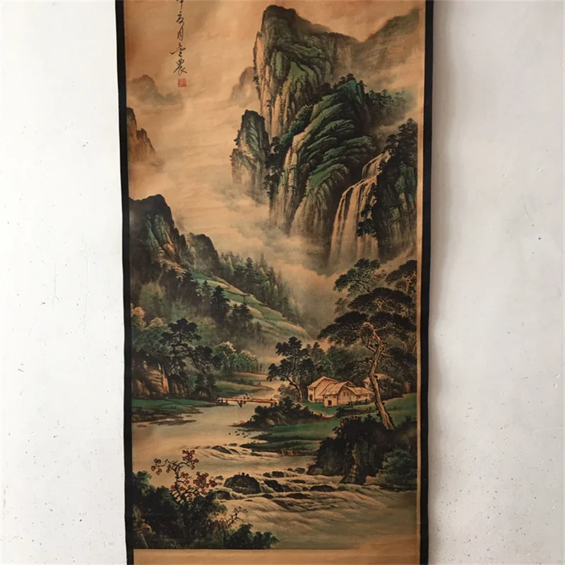 China old Celebrity paintings-Jin Nong's Landscape Painting Scroll Hanging paintings
China old Celebrity paintings-Jin Nong's Landscape Painting Scroll Hanging paintings