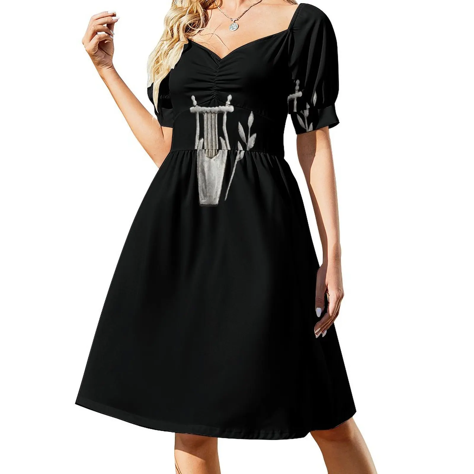Lyre and Olive Branch Short-Sleeved Dress long sleeve dresses birthday dresses for women
Lyre and Olive Branch Short-Sleeved Dress long sleeve dresses birthday dresses for women