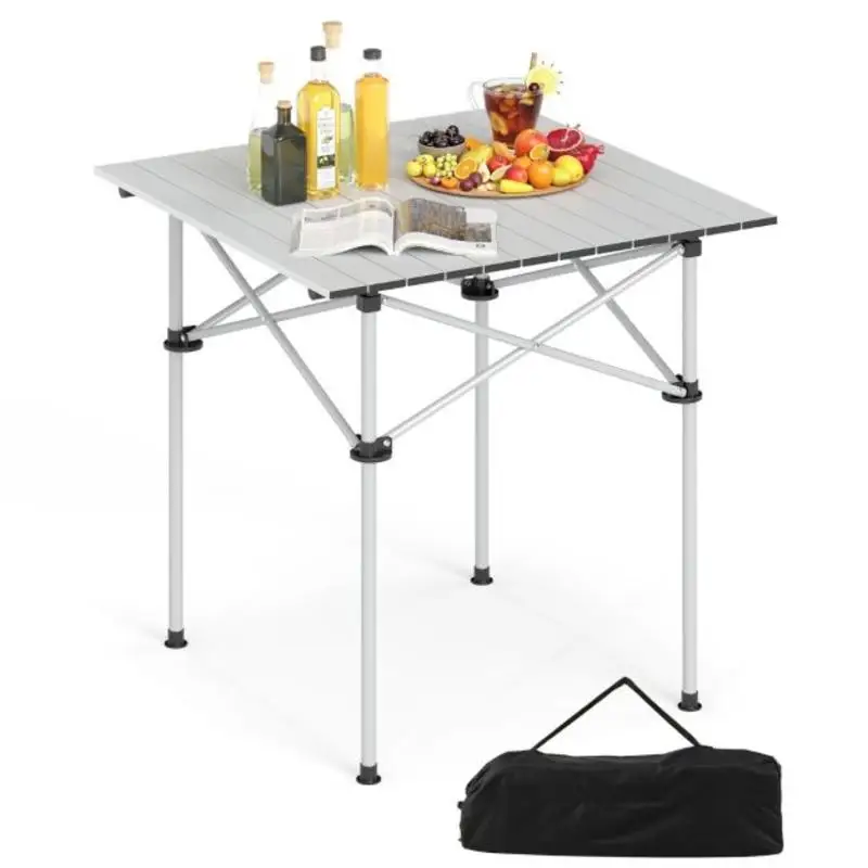 Folding Roll-up Camping Table with Metal Legs-Silver
Folding Roll-up Camping Table with Metal Legs-Silver