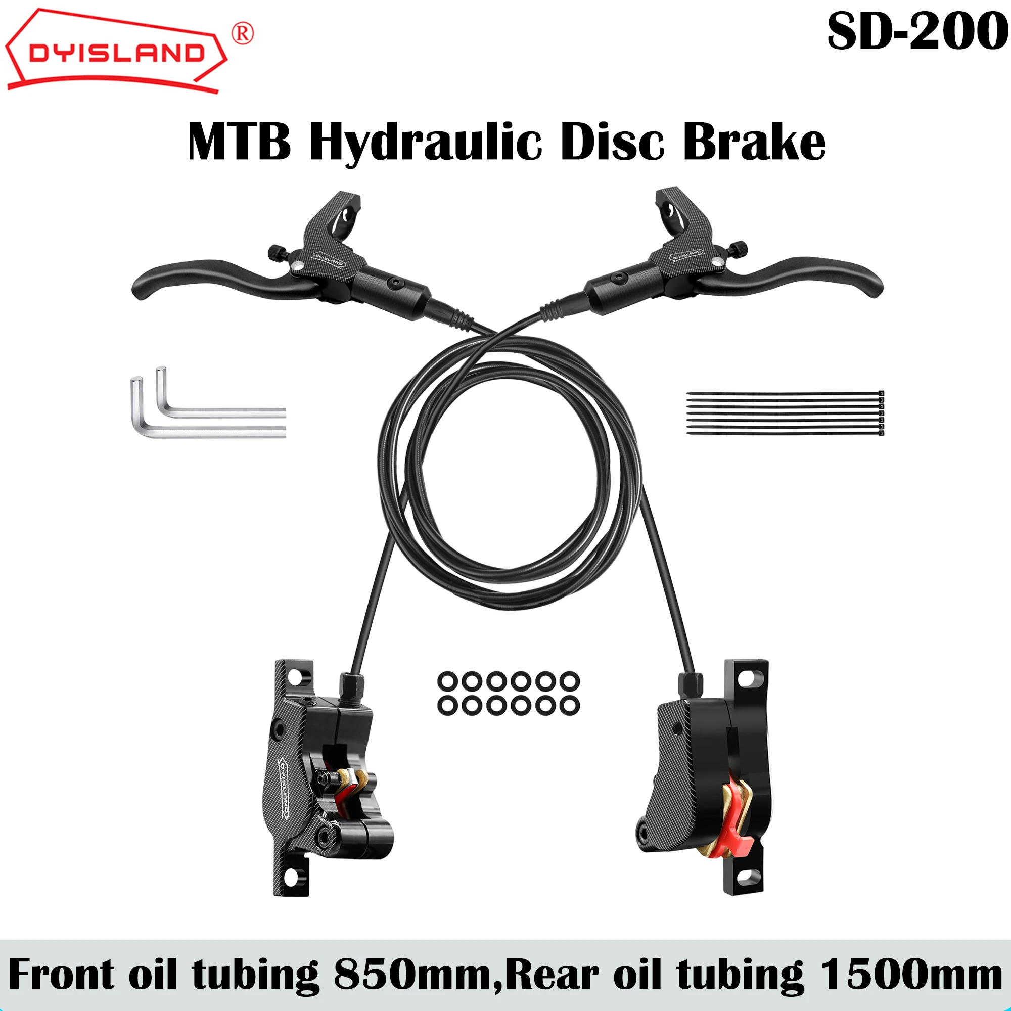 DYISLAND 2piston MTB Hydraulic Disc Brake Mountain Bike Hydraulic Disc Brake Front Rear Brake Calipers
DYISLAND 2piston MTB Hydraulic Disc Brake Mountain Bike Hydraulic Disc Brake Front Rear Brake Calipers