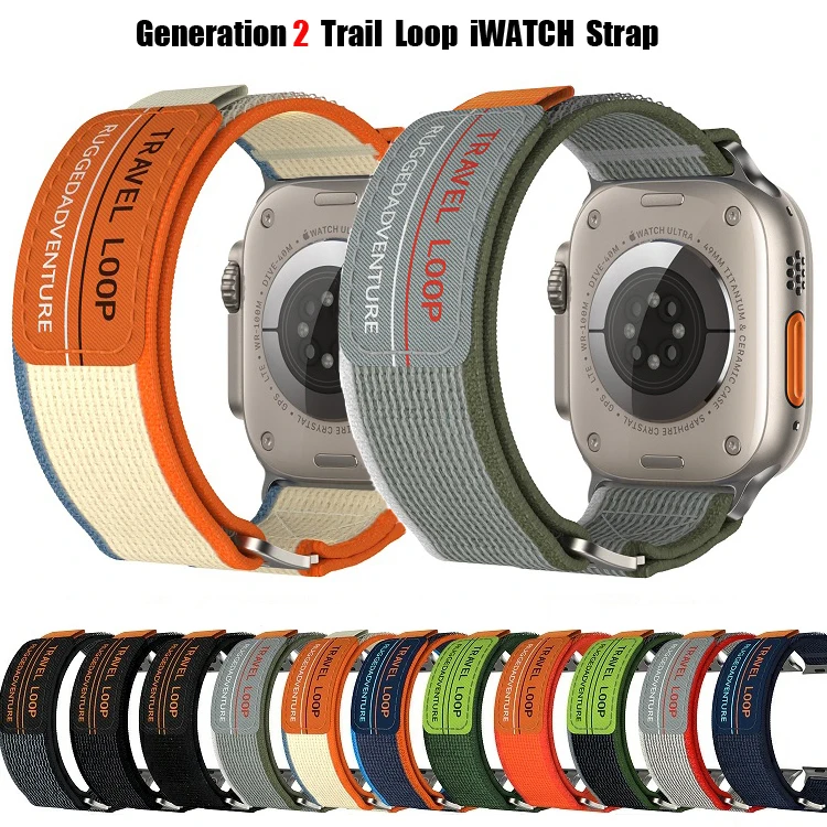 Trail Loop Strap For Apple Watch Ultra 2 band 49mm 45mm 44mm 42mm 41mm 40mm 38mm Watchband Bracelet iWatch Series 9 8 7 6 5 4 SE
Trail Loop Strap For Apple Watch Ultra 2 band 49mm 45mm 44mm 42mm 41mm 40mm 38mm Watchband Bracelet iWatch Series 9 8 7 6 5 4 SE