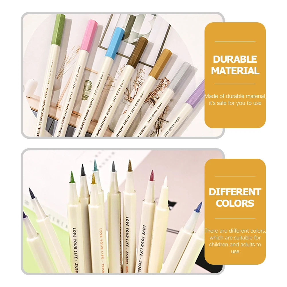 12 Pcs Colored Paint Pens Metallic Markers Glitter Lettering Scrapbook and Permanent Pp
12 Pcs Colored Paint Pens Metallic Markers Glitter Lettering Scrapbook and Permanent Pp