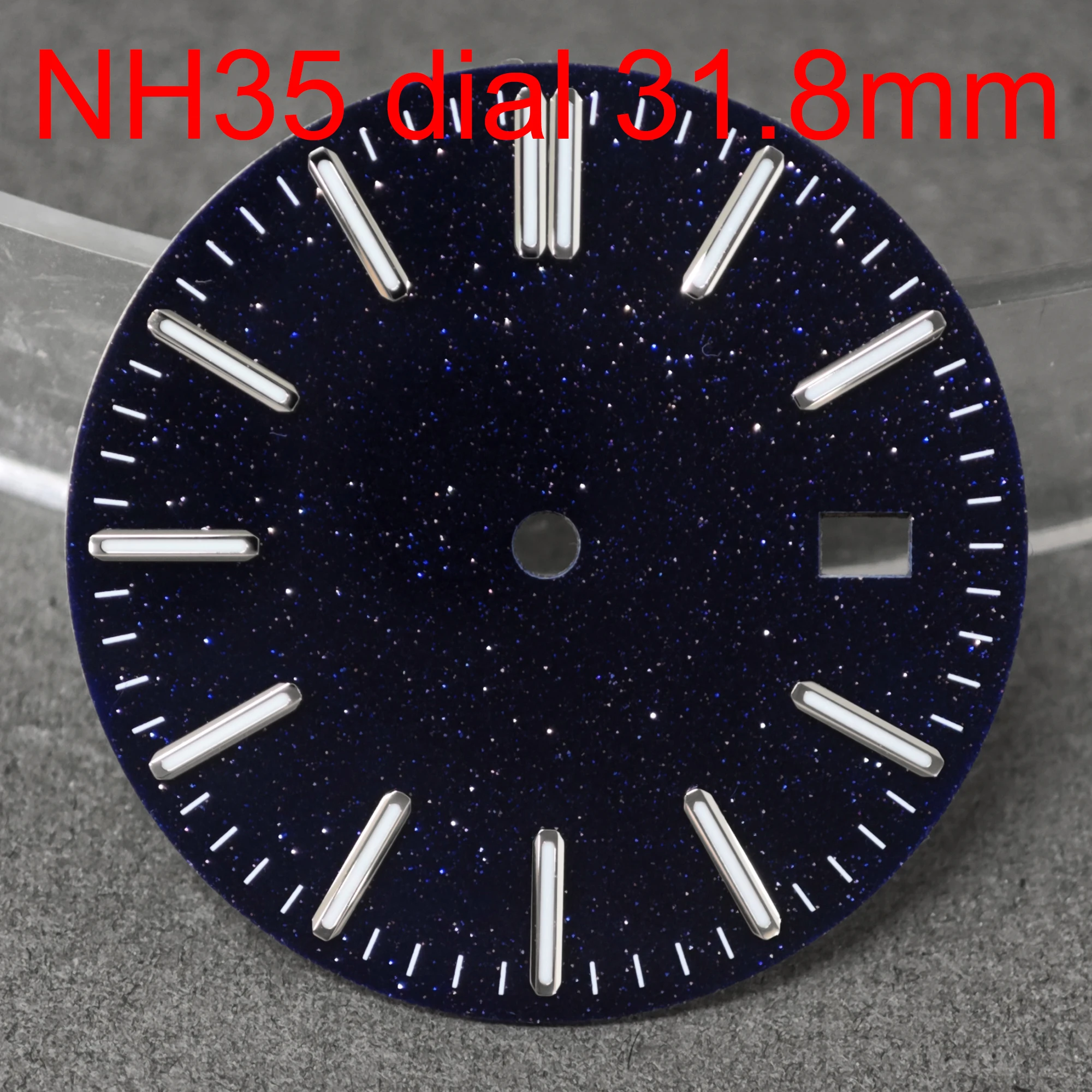NH35 dial 31.8mm smooth peacock starry sky dial high-end watch accessories suitable for NH35 movement
NH35 dial 31.8mm smooth peacock starry sky dial high-end watch accessories suitable for NH35 movement