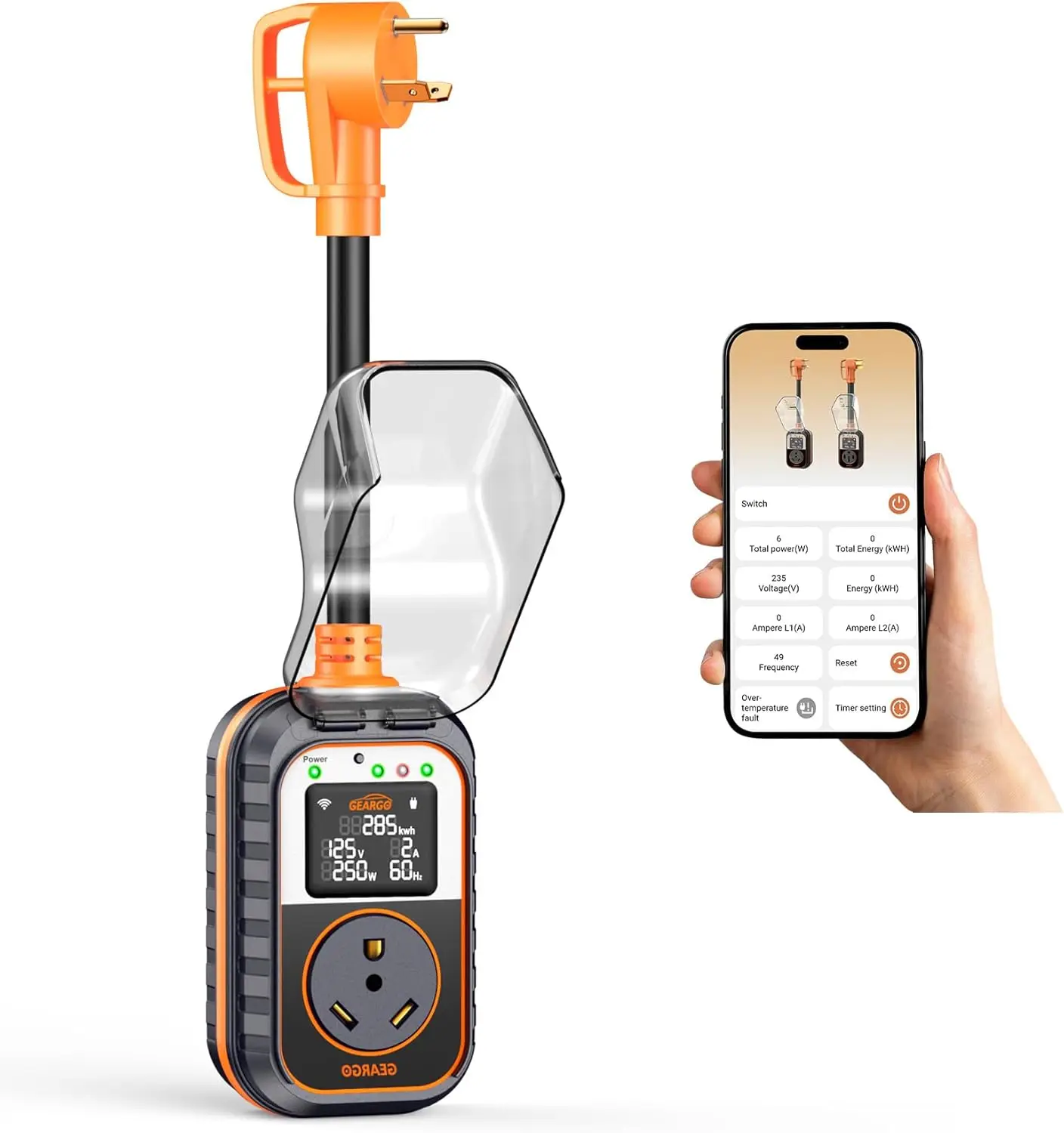 2026 New-Gen RV Surge Protector 30 amp with Bluetooth & APP, 15000J Circuit Analyzer with Large LED Screen, Real-Time Monitoring, IP68 Waterproof with Protective Cover for RV Camper Travel Trailer
2026 New-Gen RV Surge Protector 30 amp with Bluetooth & APP, 15000J Circuit Analyzer with Large LED Screen, Real-Time Monitoring, IP68 Waterproof with Protective Cover for RV Camper Travel Trailer