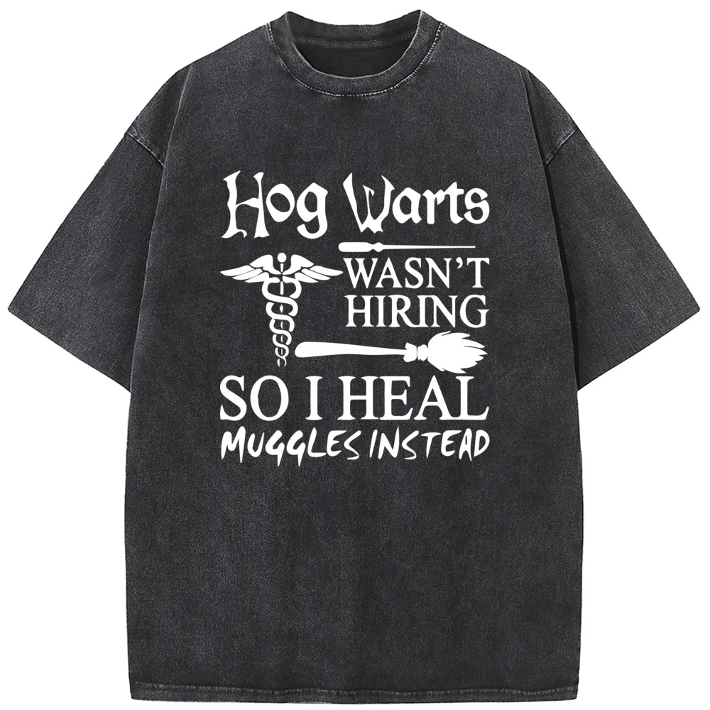 Hogwarts Wasnt Hiring So I Heal Muggles Print T-shirt Summer Cotton 230g Washed T-Shirt Novelty Casual Loose Bleached Tshirt
Hogwarts Wasnt Hiring So I Heal Muggles Print T-shirt Summer Cotton 230g Washed T-Shirt Novelty Casual Loose Bleached Tshirt