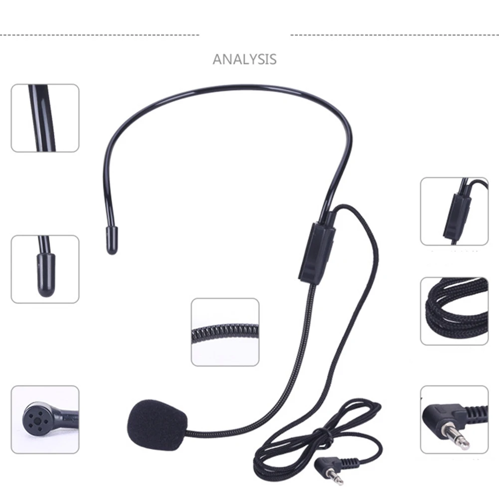 New 3.5mm Head-mounted Wired Microphone Headset Mini Mic For Teaching Meeting Speech Headworn Wired Microphone
New 3.5mm Head-mounted Wired Microphone Headset Mini Mic For Teaching Meeting Speech Headworn Wired Microphone
