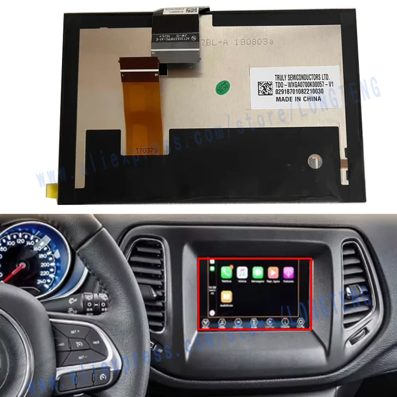 7 Inch LCD Display Car Navigation Radio Screen for 2018-2020 Compass TDO-WXGA0700K00057-V1 TDO-WXGA0700K00033-V2
7 Inch LCD Display Car Navigation Radio Screen for 2018-2020 Compass TDO-WXGA0700K00057-V1 TDO-WXGA0700K00033-V2