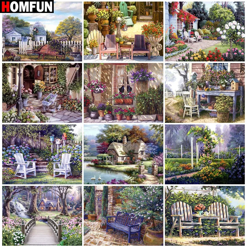 HOMFUN 5D Diamond Embroidery Needlework Kit "Garden Flower Chair" Diy Diamond Painting Cross Stitch Home Decoration Gift
HOMFUN 5D Diamond Embroidery Needlework Kit "Garden Flower Chair" Diy Diamond Painting Cross Stitch Home Decoration Gift