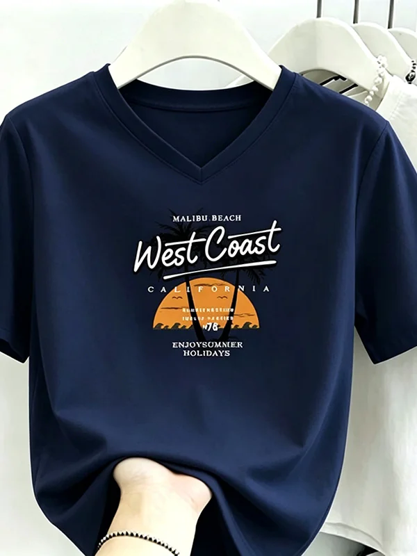 Summer 2026 Women's T-shirt Versatile Salt System Trendy Sweet And Spicy Anti-aging Top Breathable Polyester Fiber Print Shor...
Summer 2026 Women's T-shirt Versatile Salt System Trendy Sweet And Spicy Anti-aging Top Breathable Polyester Fiber Print Shor...