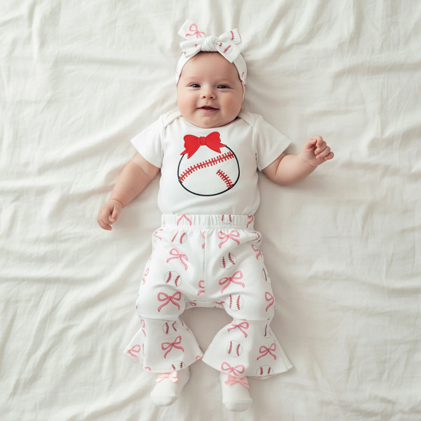 ViSgogo комплекты одежды для маленьких девочек, модный комбинезон с короткими рукавами и принтом банта для регби, расклешенный низ, повязка на голову, комплект из 3 предметов
ViSgogo комплекты одежды для маленьких девочек, модный комбинезон с короткими рукавами и принтом банта для регби, расклешенный низ, повязка на голову, комплект из 3 предметов