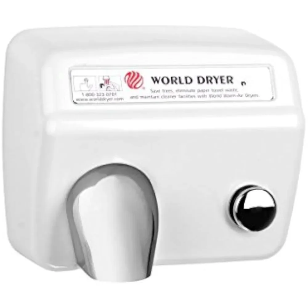 Model A Durable Standard Hand Dryer Push Button Finish: Steel White, Voltage: 110-120 V, 15 Amps, White Stainless Steel
Model A Durable Standard Hand Dryer Push Button Finish: Steel White, Voltage: 110-120 V, 15 Amps, White Stainless Steel