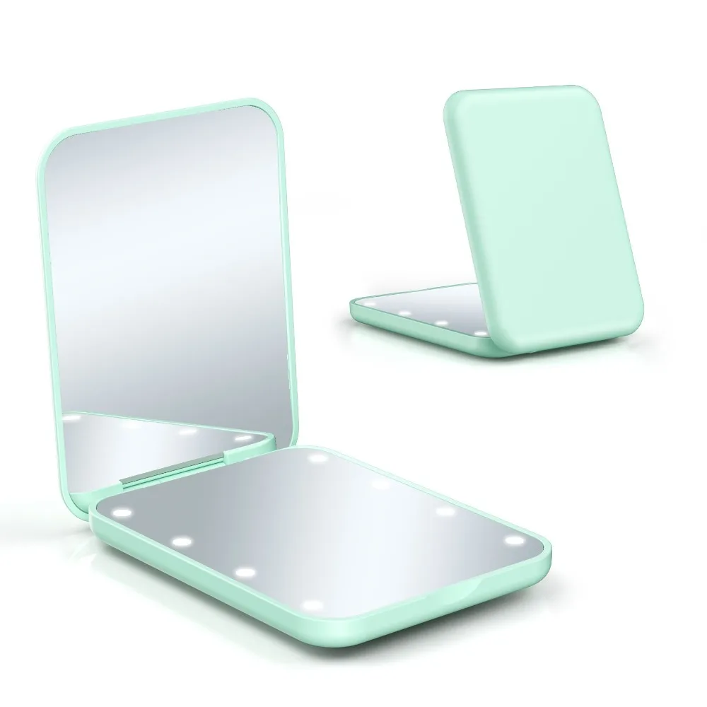 Creative Square Makeup Mirror Folding 2-Sided Cosmetics Mirror 2X Magnifying with LED Lights Compact Pocket Mirror Makeup Tool
Creative Square Makeup Mirror Folding 2-Sided Cosmetics Mirror 2X Magnifying with LED Lights Compact Pocket Mirror Makeup Tool