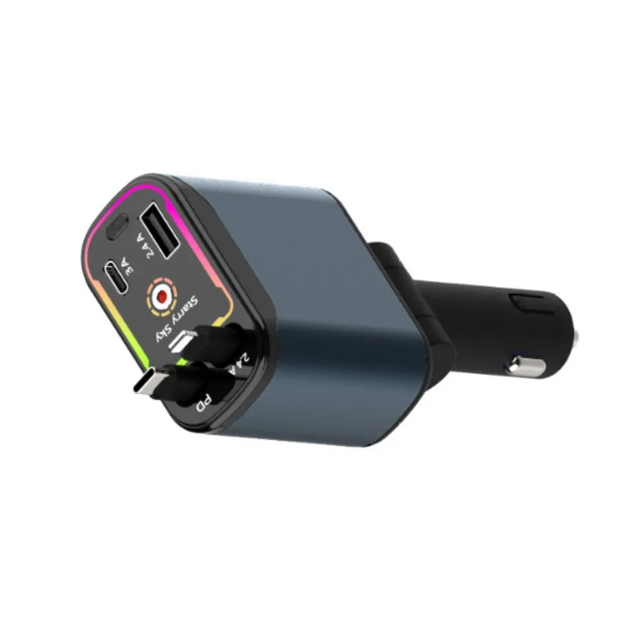 Retractable 4-in-1 Fast Car Charger with Starlight Ceiling Projection 120w foriPhone Fast Charging Cigarette Lighter Adapter St
Retractable 4-in-1 Fast Car Charger with Starlight Ceiling Projection 120w foriPhone Fast Charging Cigarette Lighter Adapter St