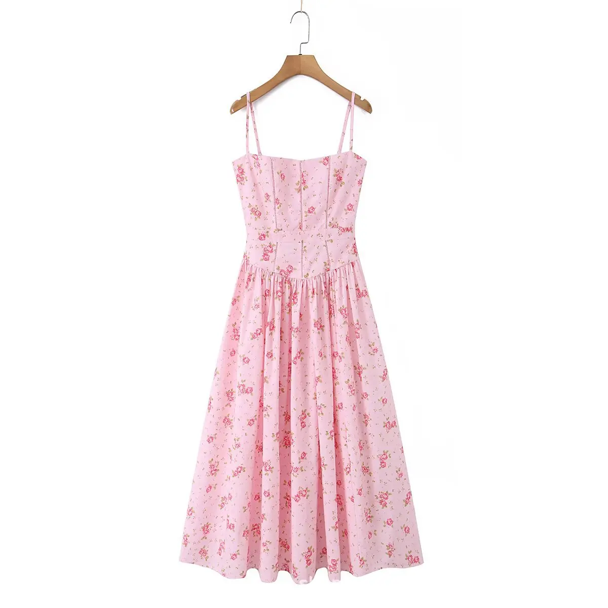 French Print Flowers Spaghetti Straps Mid Party Holiday Birthday Dress
French Print Flowers Spaghetti Straps Mid Party Holiday Birthday Dress