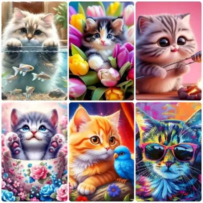 Multi-scene Cute Fluffy Kitten Jigsaw Puzzle, Tulip Flower & Goldfish Funny Pet Home Wall Decor Home Leisure Entertainment
Multi-scene Cute Fluffy Kitten Jigsaw Puzzle, Tulip Flower & Goldfish Funny Pet Home Wall Decor Home Leisure Entertainment