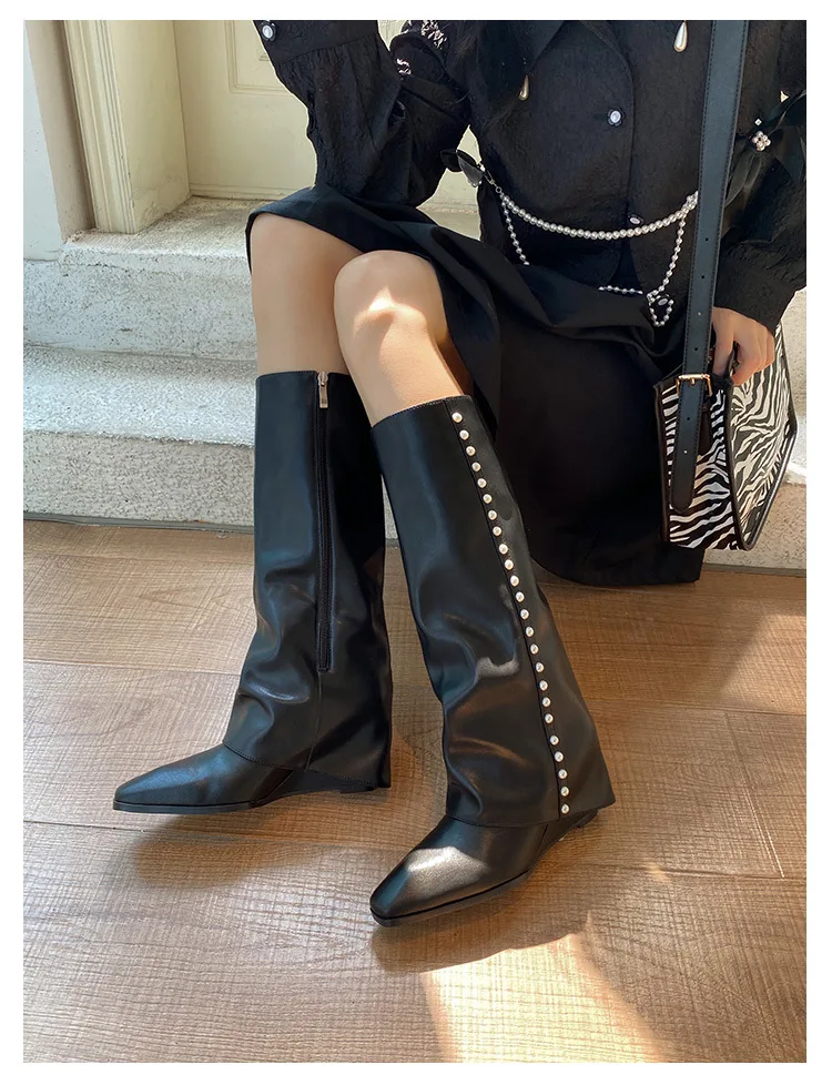 Female Designer With Wedges Shoes Women Knee High Boots Shoes Fashion String Bead Wedges Footwear Modern Ladies Long Booties
Female Designer With Wedges Shoes Women Knee High Boots Shoes Fashion String Bead Wedges Footwear Modern Ladies Long Booties