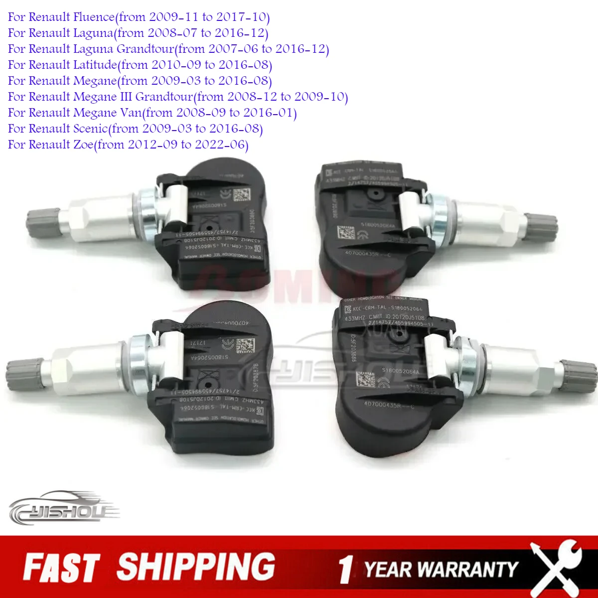 4 шт. TPMS 40700-0435R датчик давления в шинах 433 МГц для Renault Laguna Megane III Van Fluence Scenic Zoe Latitude 407000435R
4 шт. TPMS 40700-0435R датчик давления в шинах 433 МГц для Renault Laguna Megane III Van Fluence Scenic Zoe Latitude 407000435R