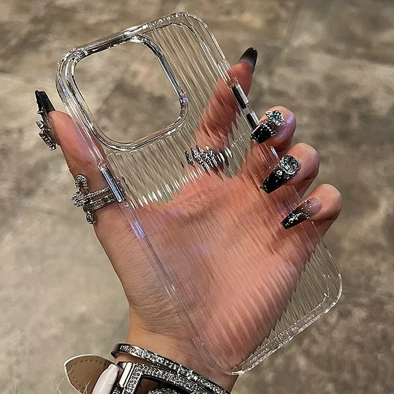 Soft Corrugated Transparent Phone Case For iPhone 11 12 13 14 15 16 Pro Max Plus Shockproof Silicone Clear Bumper Cover
Soft Corrugated Transparent Phone Case For iPhone 11 12 13 14 15 16 Pro Max Plus Shockproof Silicone Clear Bumper Cover