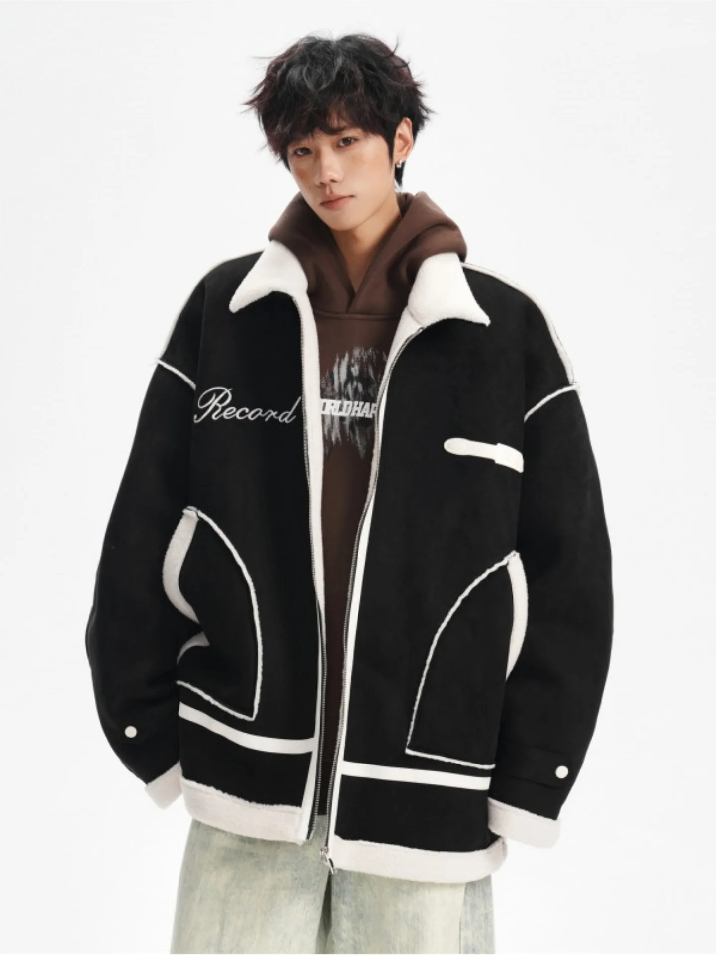 Retro American Sle Men's Cotton Jaet Faux Fur Lined Stand Collar Warmth Outerwear Casual Faion Polyester Inner
Retro American Sle Men's Cotton Jaet Faux Fur Lined Stand Collar Warmth Outerwear Casual Faion Polyester Inner