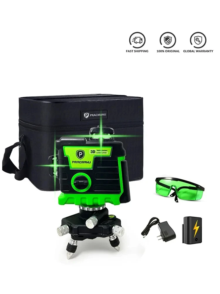 Laser Level 12 Lines 3D Laser Level Self-Leveling Horizontal and Vertical Cross Super Powerful Green Beams High power laser
Laser Level 12 Lines 3D Laser Level Self-Leveling Horizontal and Vertical Cross Super Powerful Green Beams High power laser