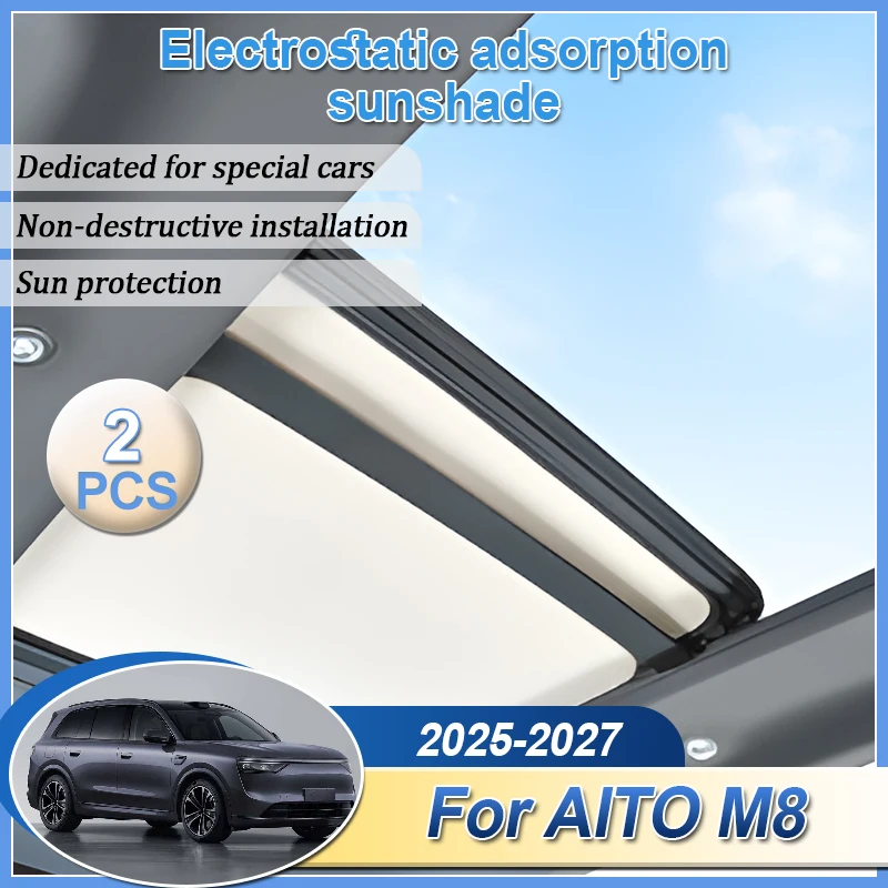 Sunroof Car Sunshade For AITO M8 2025 2026 2027 Car Electrostatic Suede Silicone Sunshade Sun Protection Sunroof Car Accessories
Sunroof Car Sunshade For AITO M8 2025 2026 2027 Car Electrostatic Suede Silicone Sunshade Sun Protection Sunroof Car Accessories