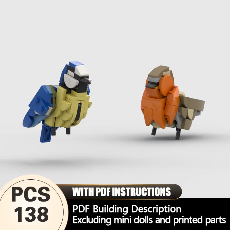Creators Animal Series Model MOC Building Bricks Eurasian Blue Tit & Robin Modular Technology Gift Holiday Assemble Children Toy
Creators Animal Series Model MOC Building Bricks Eurasian Blue Tit & Robin Modular Technology Gift Holiday Assemble Children Toy