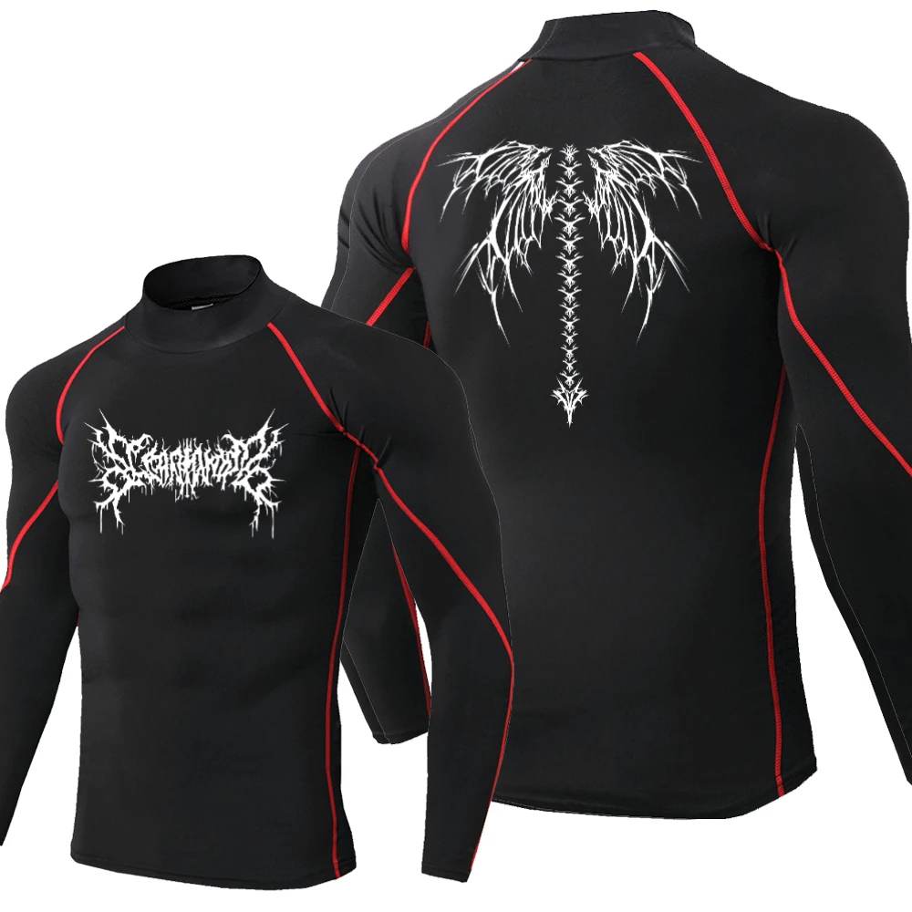 Men's outdoor morning run training compression T-shirt elastic thin tight sports top new printed casual long-sleeved
Men's outdoor morning run training compression T-shirt elastic thin tight sports top new printed casual long-sleeved