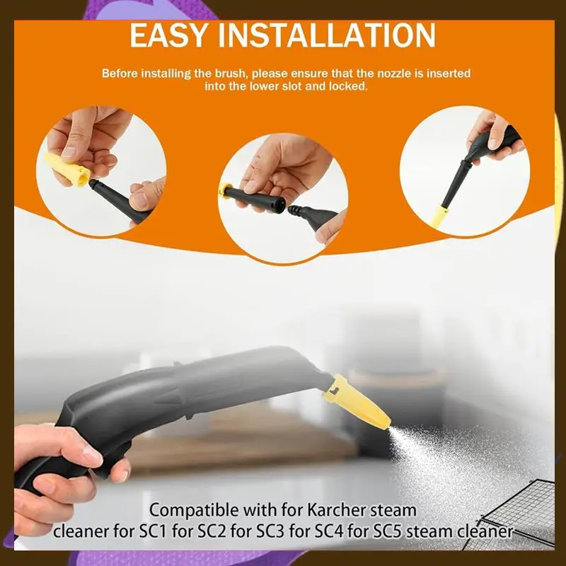 10Pcs Steam Cleaner Brush Head For Karcher SC1 SC2 SC3 SC4 SC5 Steam Cleaner Parts-T33C
10Pcs Steam Cleaner Brush Head For Karcher SC1 SC2 SC3 SC4 SC5 Steam Cleaner Parts-T33C