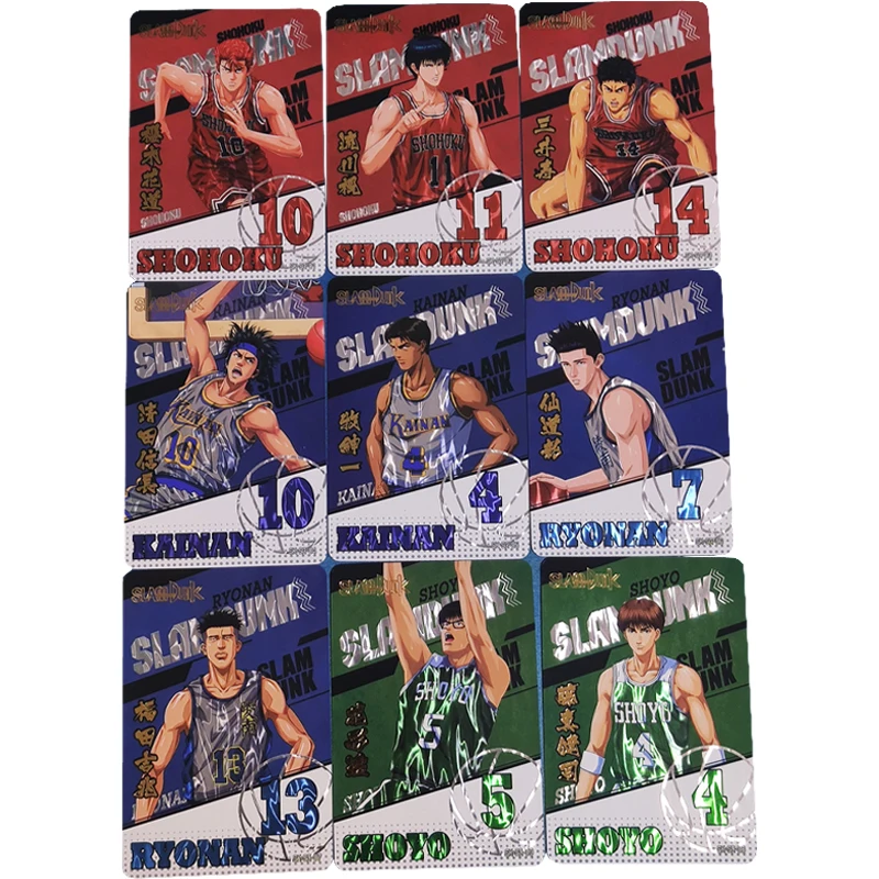 Slam Dunk Double-sided flash card hot stamping flash card Kaede Rukawa Sakuragi Hanamichi Game Collection Anime Cards
Slam Dunk Double-sided flash card hot stamping flash card Kaede Rukawa Sakuragi Hanamichi Game Collection Anime Cards