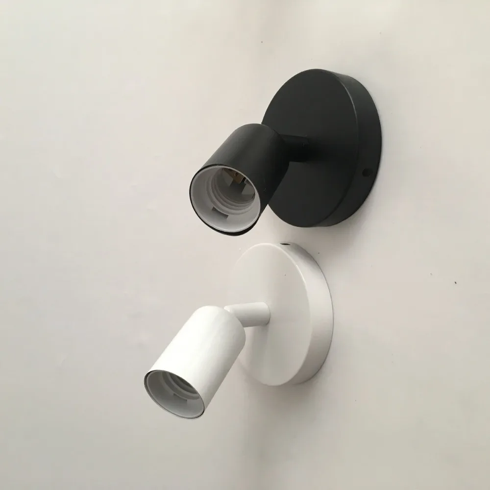 Vintage E27 Wall Lamp Base Adjusted Direction E27/E14 Metal Light Base White Black Bulb Holder For Bar Restaurant Home
Vintage E27 Wall Lamp Base Adjusted Direction E27/E14 Metal Light Base White Black Bulb Holder For Bar Restaurant Home