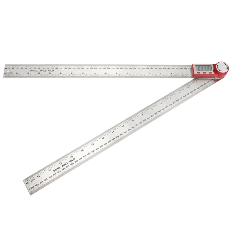Digital Ruler Stainless Steel Electronic Ruler 360 Degree Measuring Tool For Angle Length Measurement0-500mm
Digital Ruler Stainless Steel Electronic Ruler 360 Degree Measuring Tool For Angle Length Measurement0-500mm