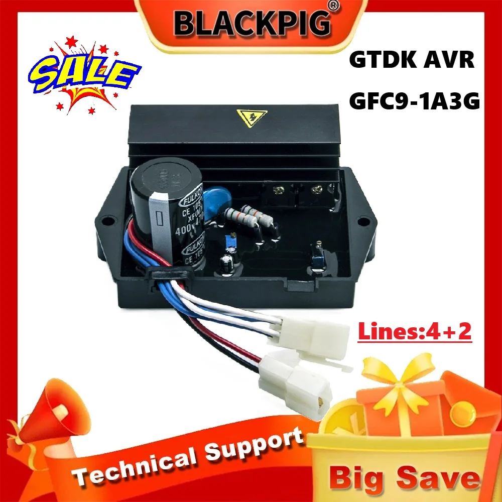GTDK AVR GFC9-1A3G 10KW 15KW AVR Automatic Voltage Regulator Stabilizer Control Circuit Board For 20KW Gasolina Generator Parts
GTDK AVR GFC9-1A3G 10KW 15KW AVR Automatic Voltage Regulator Stabilizer Control Circuit Board For 20KW Gasolina Generator Parts