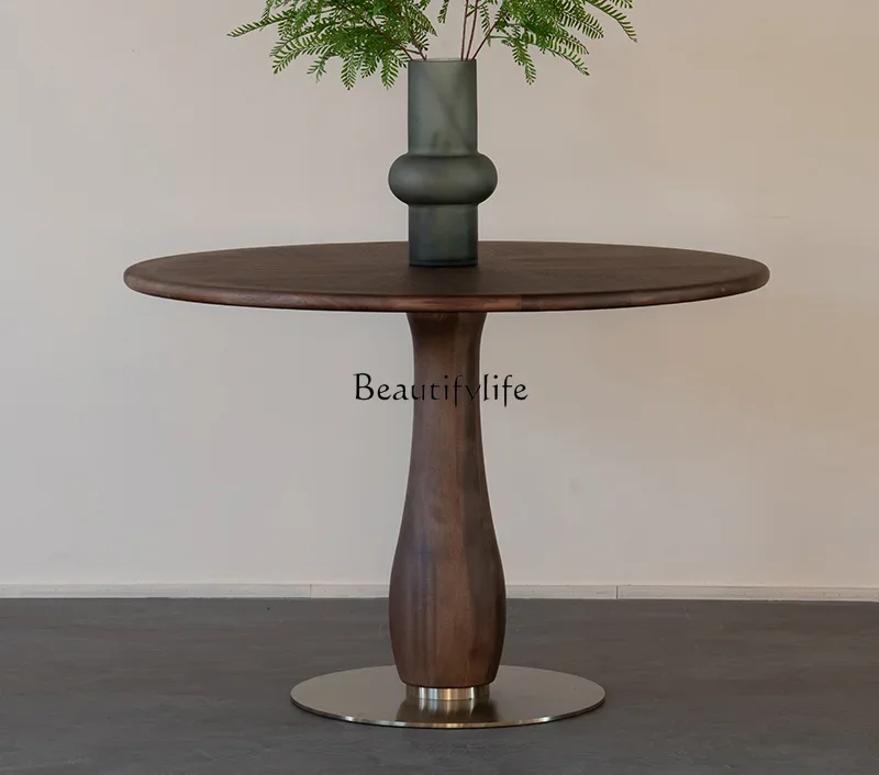 FG10Chinese Style Solid Wood round Dining Table French Style Chinese Style Home Walnut Dining Table
FG10Chinese Style Solid Wood round Dining Table French Style Chinese Style Home Walnut Dining Table