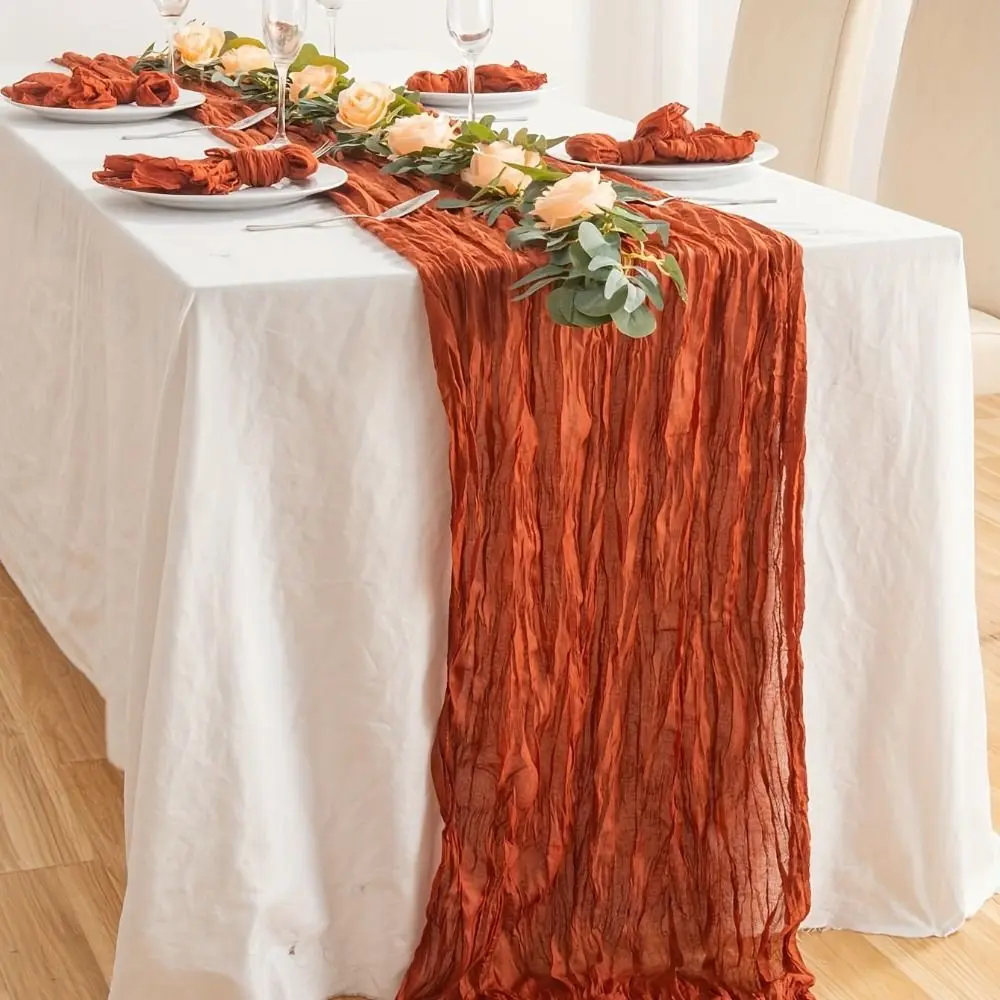 Long Vintage Table Runners 90x180/300cm Rustic Country Gauze Tablecloth Semi-Transparent Multi-color Wedding Decoration Party
Long Vintage Table Runners 90x180/300cm Rustic Country Gauze Tablecloth Semi-Transparent Multi-color Wedding Decoration Party