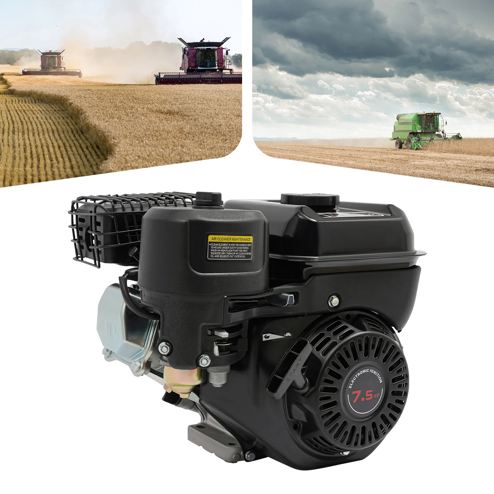 7.5HP Single-cylinder 4-stroke Engine Gasoline Engine Portable Engine for weed whackers, agricultural/construction equipment
7.5HP Single-cylinder 4-stroke Engine Gasoline Engine Portable Engine for weed whackers, agricultural/construction equipment