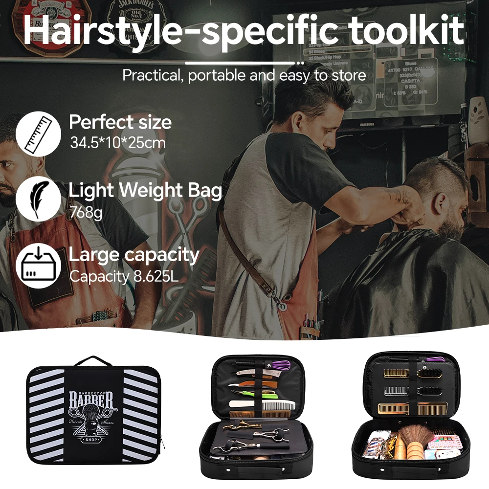 Professional Barber Hairdressing Tool Bag Large Capacity Storage Case for Scissors Salon Tools Portable Suitcase Organizer
Professional Barber Hairdressing Tool Bag Large Capacity Storage Case for Scissors Salon Tools Portable Suitcase Organizer