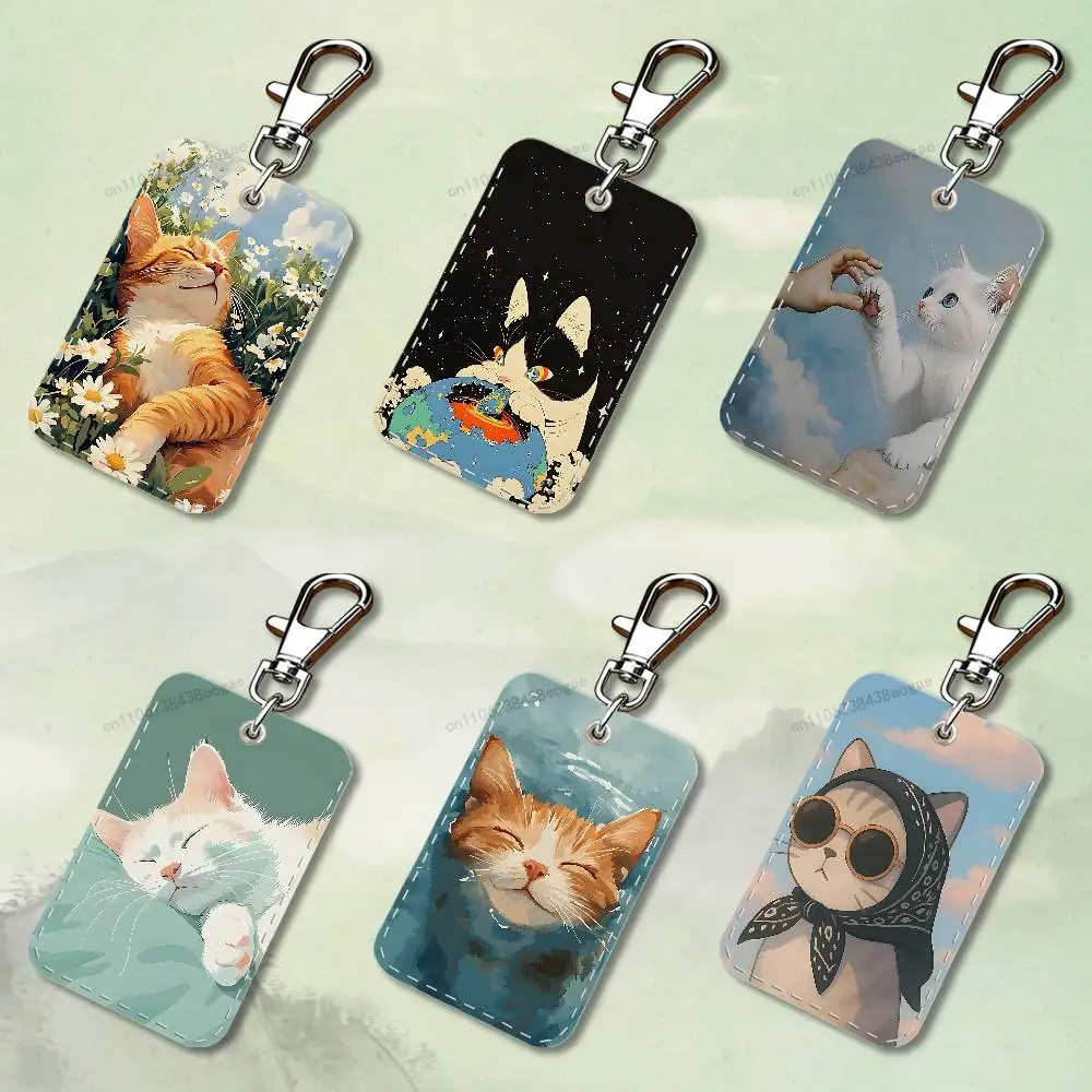 Cute Art Kitten painting Rectangle Card Case Keychain Access Card Bag Key Tag Ring Leather Card Holder Key Ring Access
Cute Art Kitten painting Rectangle Card Case Keychain Access Card Bag Key Tag Ring Leather Card Holder Key Ring Access
