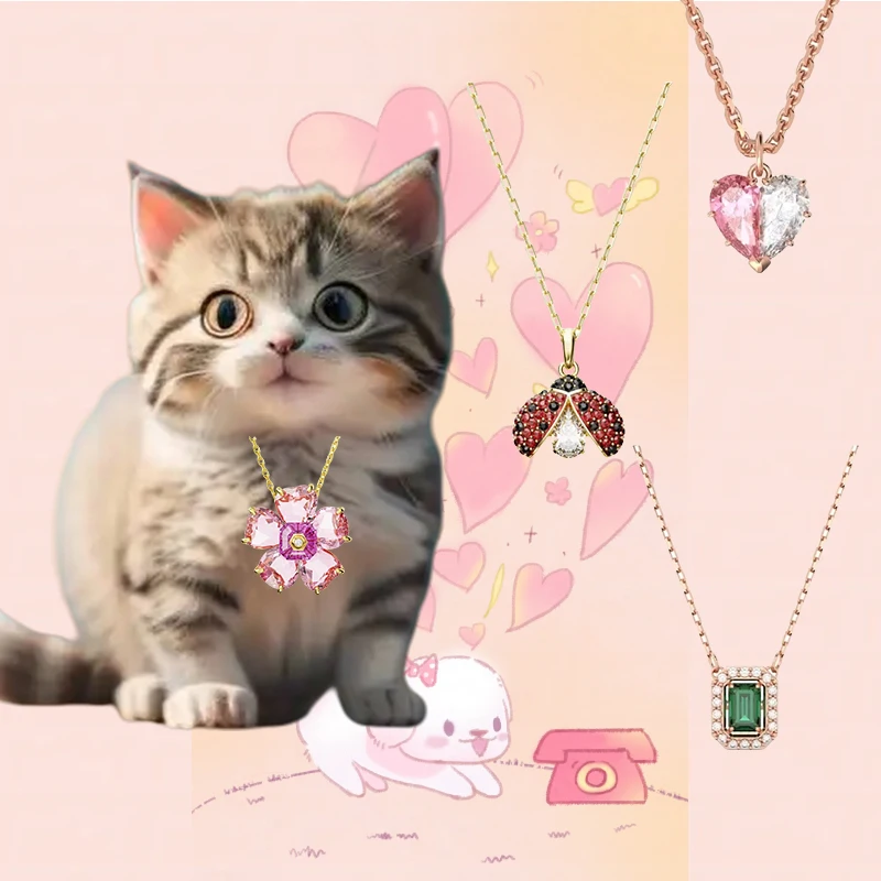 Cat Accessories 2025 new smart ladybug necklace Luxury crystal pendant Simple fashion ladies high-grade texture accessories
Cat Accessories 2025 new smart ladybug necklace Luxury crystal pendant Simple fashion ladies high-grade texture accessories