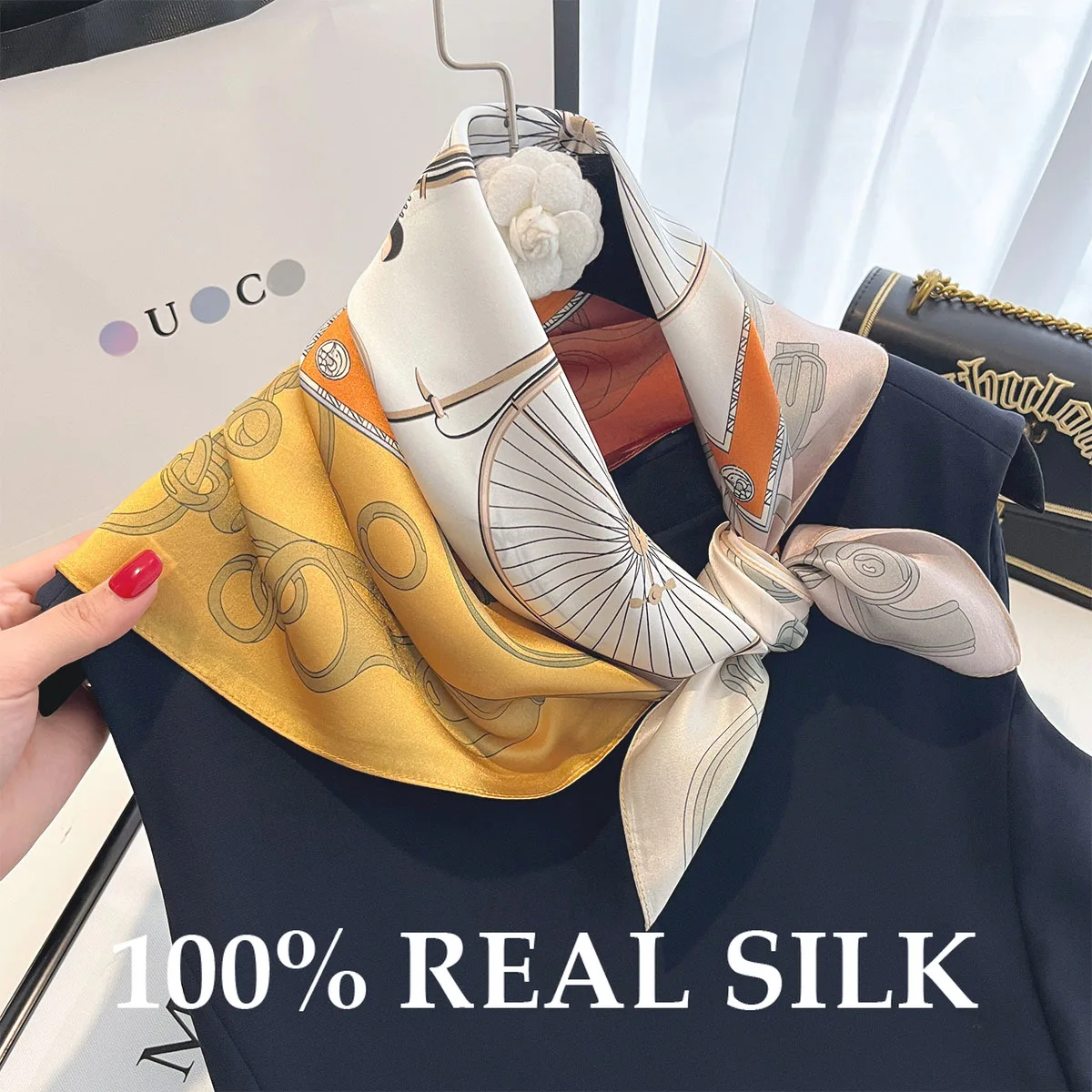 65 см 100% натуральный шелковый шелковый шарф, женский модный платок с принтом, модный универсальный роскошный аксессуар высокого качества, шарфы, шаль
65 см 100% натуральный шелковый шелковый шарф, женский модный платок с принтом, модный универсальный роскошный аксессуар высокого качества, шарфы, шаль