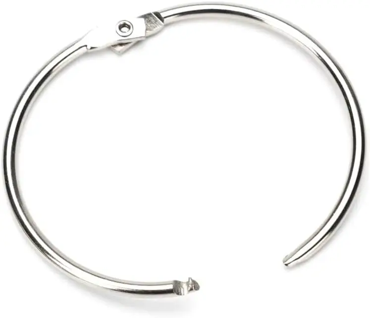 Loose Leaf Binder Rings 2.5 Inch, 20 Pack Large Metal Book Rings, Easy Open Close, Silver for Curtains, Office, Bathroom
Loose Leaf Binder Rings 2.5 Inch, 20 Pack Large Metal Book Rings, Easy Open Close, Silver for Curtains, Office, Bathroom