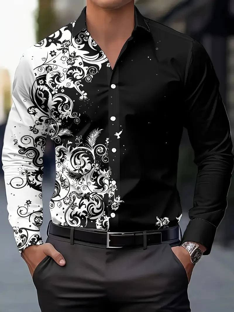 Men's Floral Graphic Button Down Shirts Clothing Lapel Long Sleeve Dress Shirts For Men Summer Loose Button Up Blouse Clothing
Men's Floral Graphic Button Down Shirts Clothing Lapel Long Sleeve Dress Shirts For Men Summer Loose Button Up Blouse Clothing