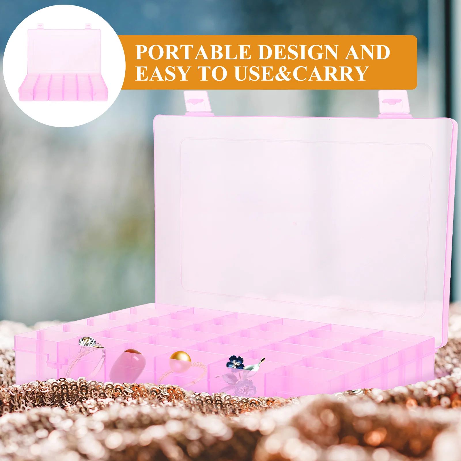 Storage Box Craft Organizer Large Compartments Jewelry Case Beaded Clear Plastic Container Nail Charm
Storage Box Craft Organizer Large Compartments Jewelry Case Beaded Clear Plastic Container Nail Charm