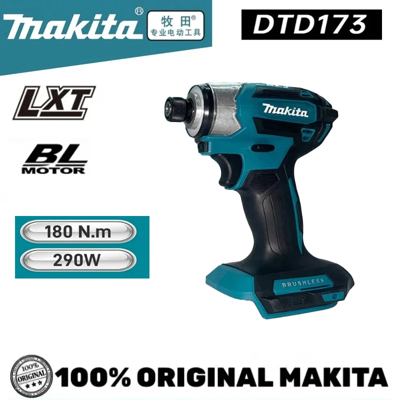 Makita DTD173 18V Cordless Impact Driver 180 N.m Brushless Electric Drill Screwdriver LED Light Multi-function Household To
Makita DTD173 18V Cordless Impact Driver 180 N.m Brushless Electric Drill Screwdriver LED Light Multi-function Household To