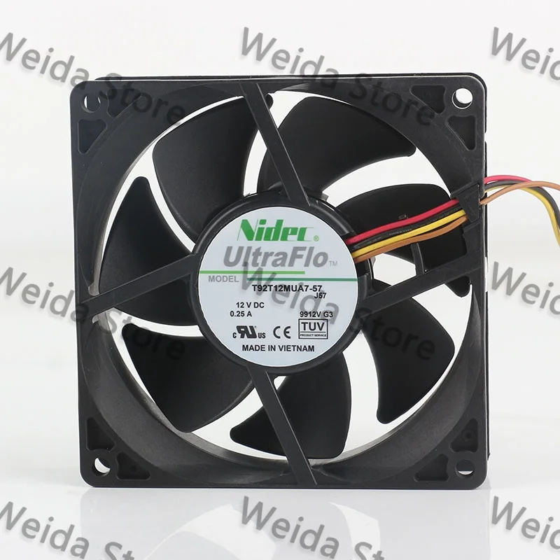 Original Nidec DC12V 0.25A 9CM Large air Volume 90X90X25MM ultra-quiet four-wire T92T12MUA7-57 Cooling fa
Original Nidec DC12V 0.25A 9CM Large air Volume 90X90X25MM ultra-quiet four-wire T92T12MUA7-57 Cooling fa