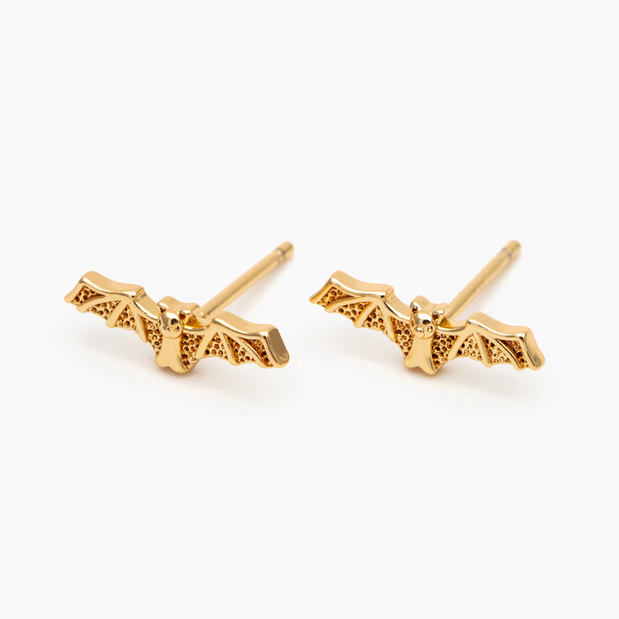10pcs Gold Bat Earrings 4x13mm, Gold Plated Brass Bat Stud Earrings For Jewelry Making Diy Accessories Supplies (GB-4112)
10pcs Gold Bat Earrings 4x13mm, Gold Plated Brass Bat Stud Earrings For Jewelry Making Diy Accessories Supplies (GB-4112)