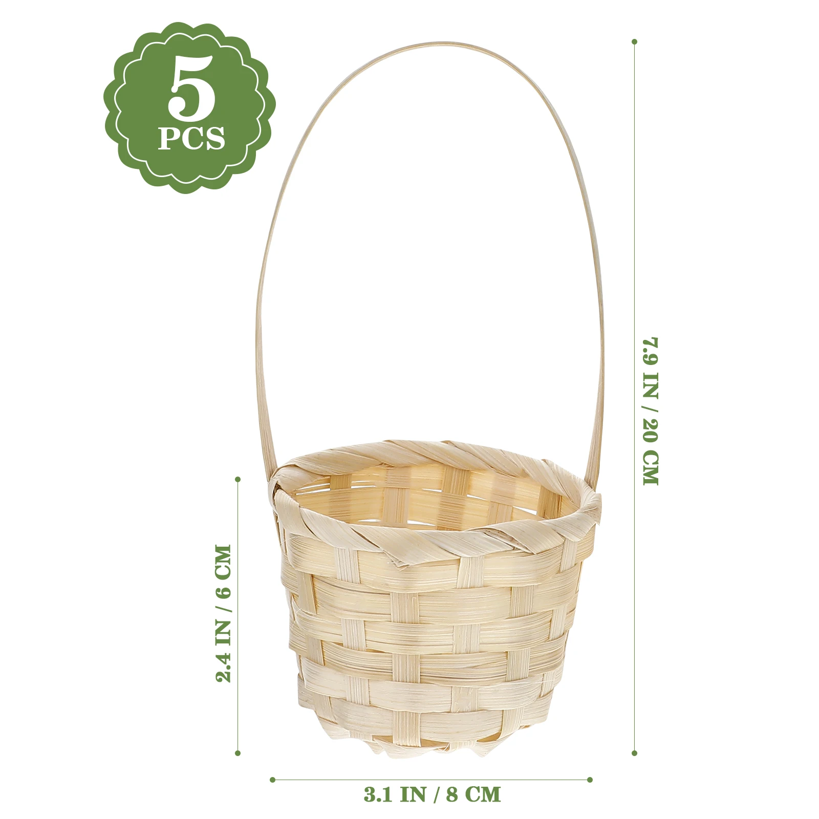 5pcs Woven Baskets 8cmx6cm Height 15cm Color Simple Home Style Bedroom Room Wedding Bamboo Picnic Fruit Storage
5pcs Woven Baskets 8cmx6cm Height 15cm Color Simple Home Style Bedroom Room Wedding Bamboo Picnic Fruit Storage