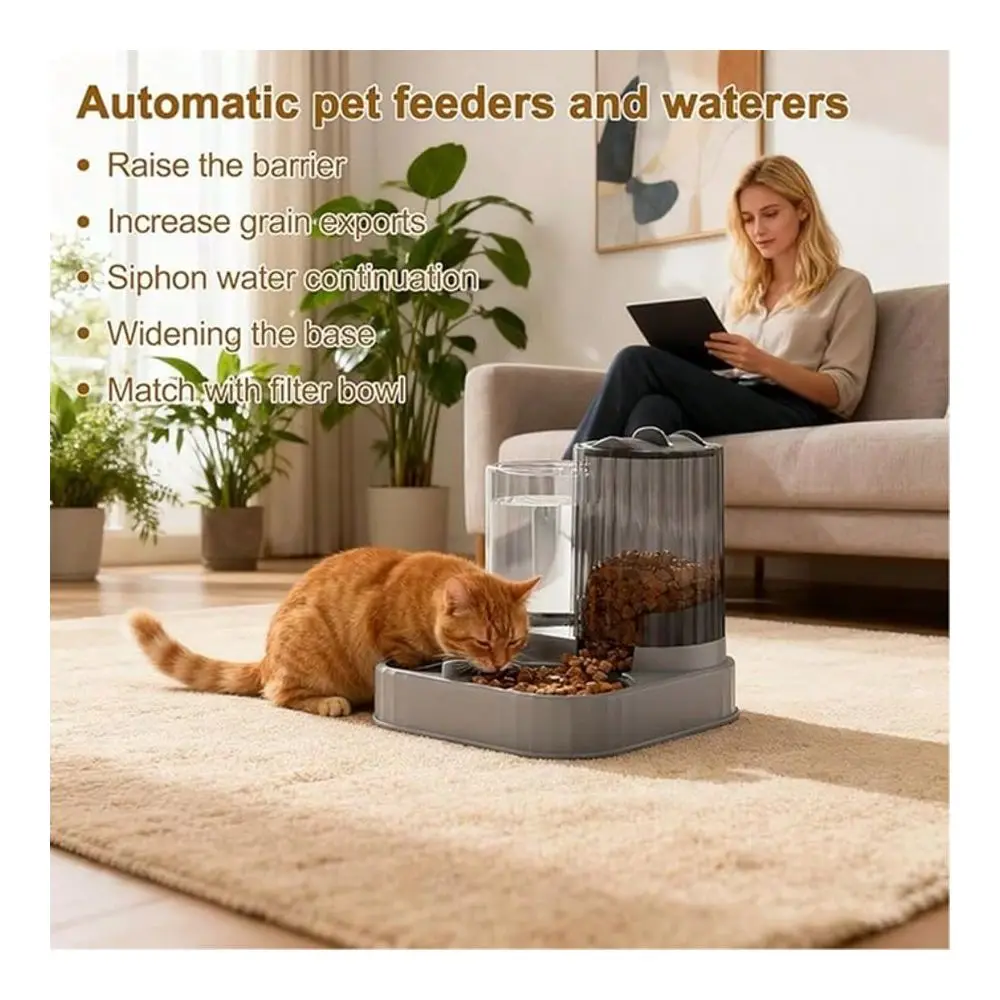 2In1 Pet Feeder And Water Dispenser Combo Set,AllInOne Automatic Pet Feeder,Suitable For Small And MediumSized Cats,Large Capac
2In1 Pet Feeder And Water Dispenser Combo Set,AllInOne Automatic Pet Feeder,Suitable For Small And MediumSized Cats,Large Capac