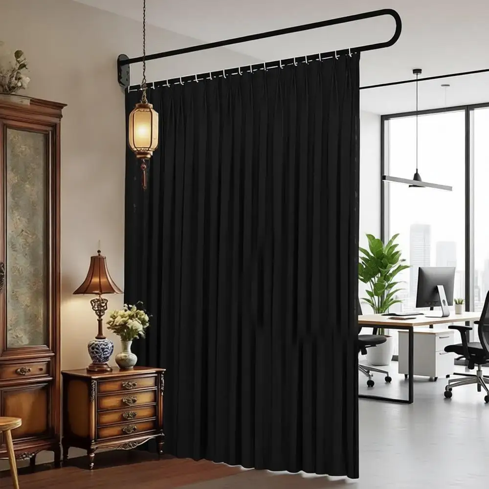 Черные металлические U-образные перегородки-шторы для обеспечения приватности в спальнях, больницах и спа-салонах
Черные металлические U-образные перегородки-шторы для обеспечения приватности в спальнях, больницах и спа-салонах