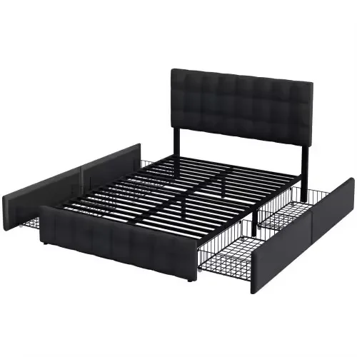 A Double Bed Modern Queen Size Bed with Storage Bedroom Furniture
A Double Bed Modern Queen Size Bed with Storage Bedroom Furniture